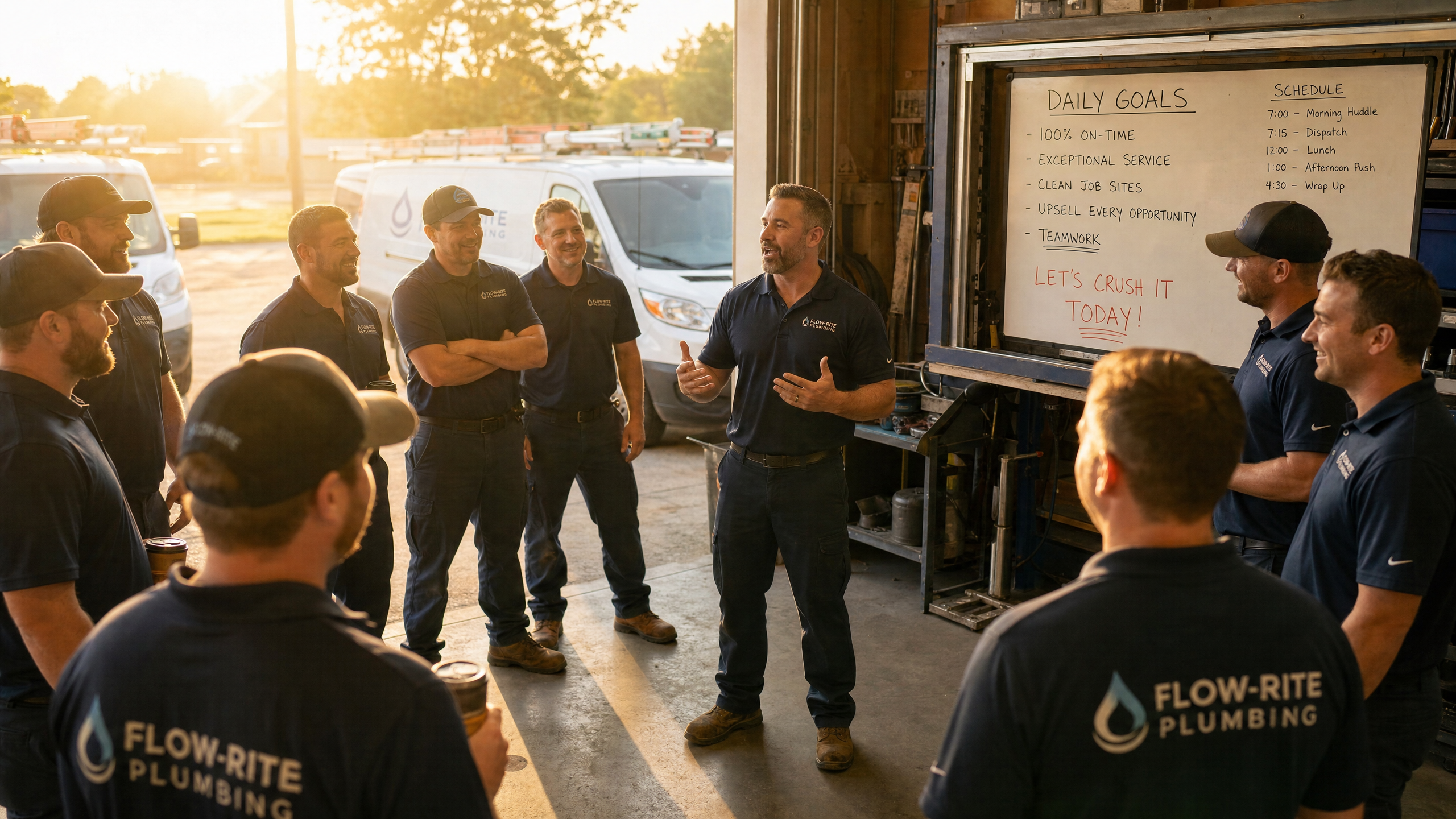 How to Run a Plumbing Business Morning Huddle That Actually Moves the Needle